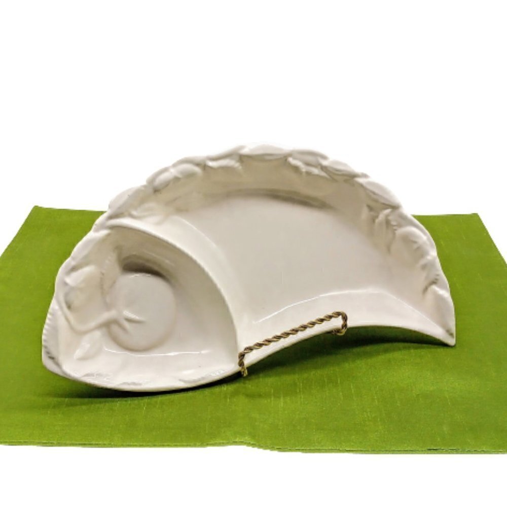 Vintage Belmar of CA White Ceramic Divided Dish
